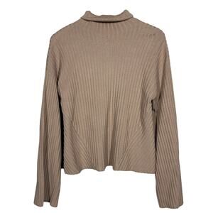 NEW! Joe's Jeans Ribbed Turtleneck Sweater Fawn Casual Knit Long Sleeve - S